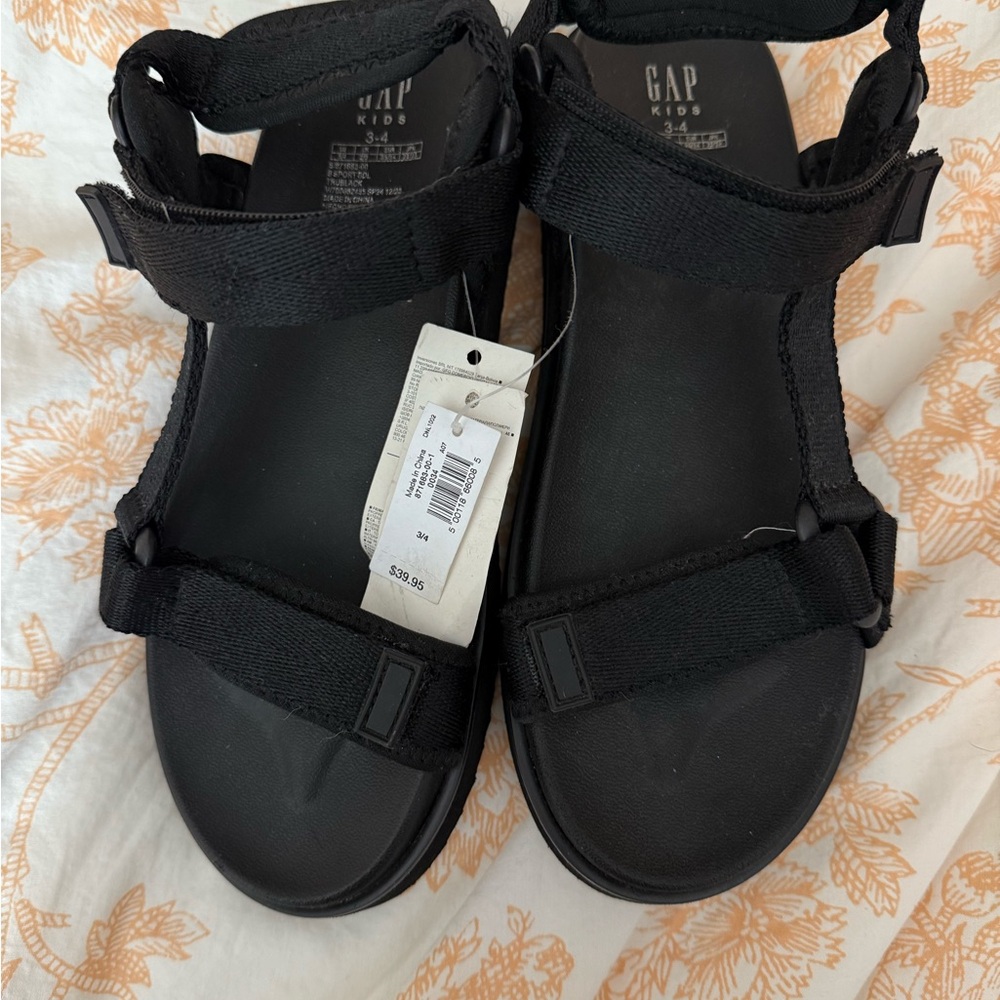 GAP Kids Black Strap Sandals
